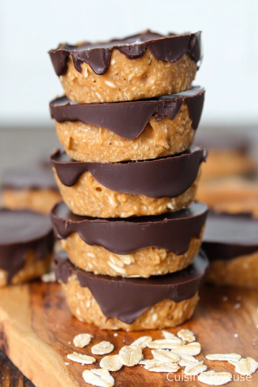 No Bake Peanut Butter Oat Cups
