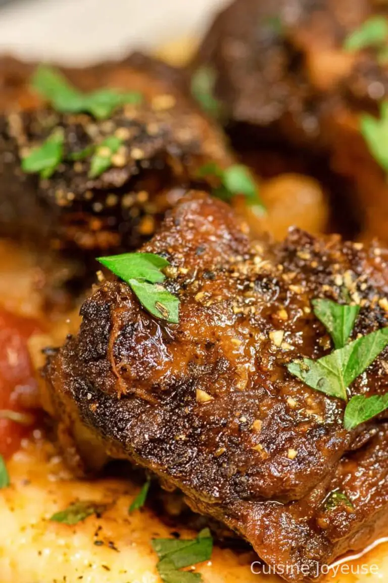 Slow Cooker Beef Short Ribs with Polenta