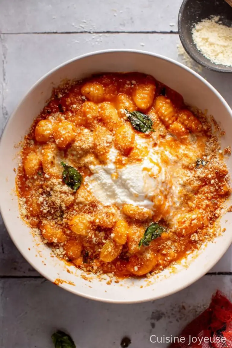 Baked Vodka Sauce Gnocchi with Burrata