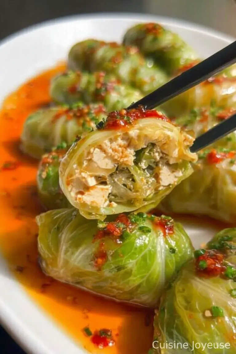 Cabbage Rolls with Tofu & Vegetable Filling