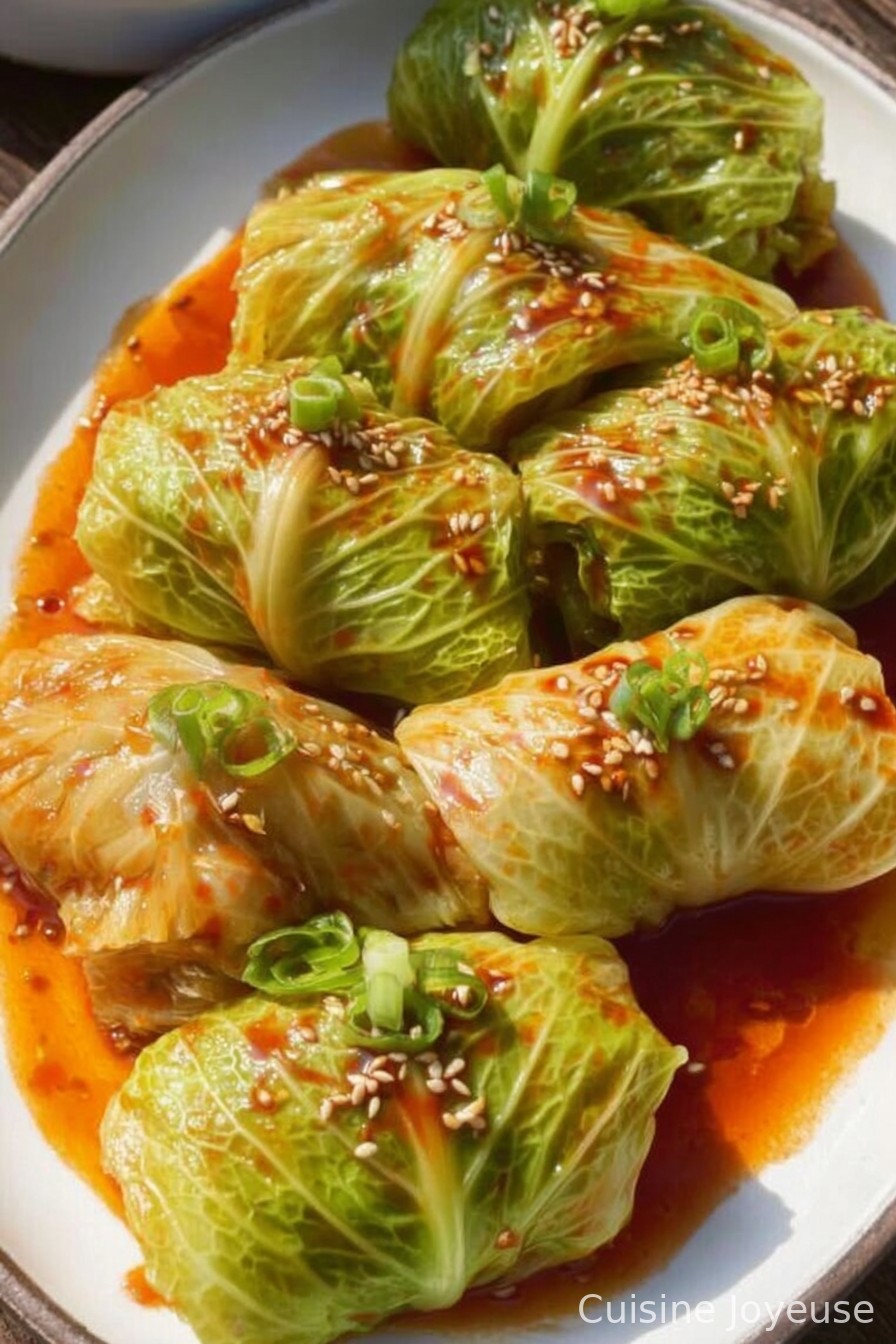 Cabbage Rolls with Tofu & Vegetable Filling