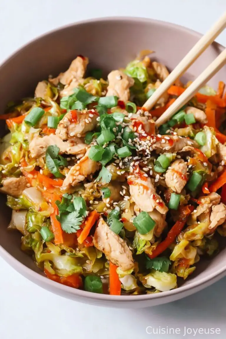 Healthy Egg Roll In A Bowl With Chicken