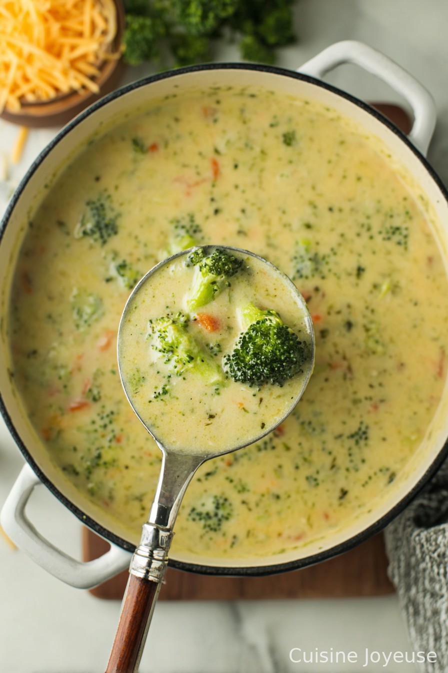High Protein Broccoli Cheddar Soup