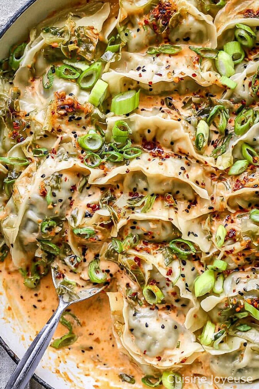 One Pan Dumpling Bake