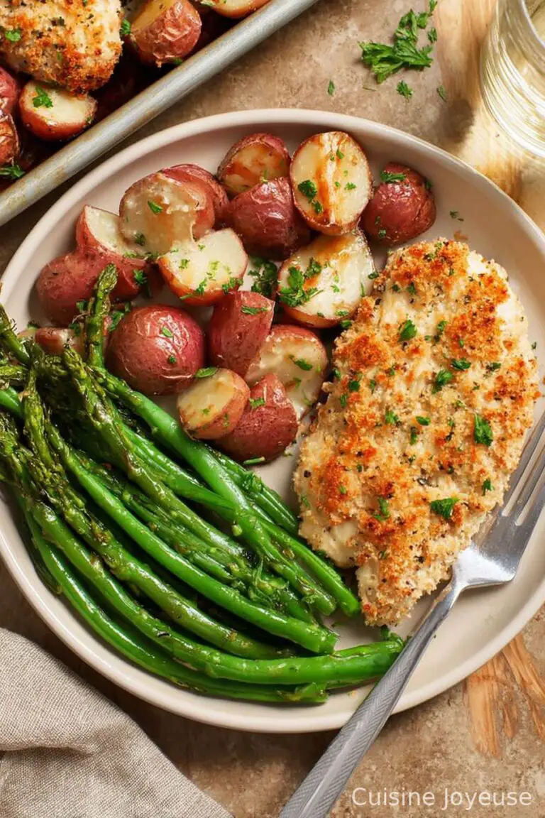 Parmesan Crusted Chicken Sheet Pan Dinner