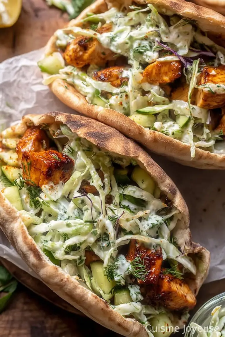 Sheet Pan Chicken Pitas with Herby Ranch Slaw
