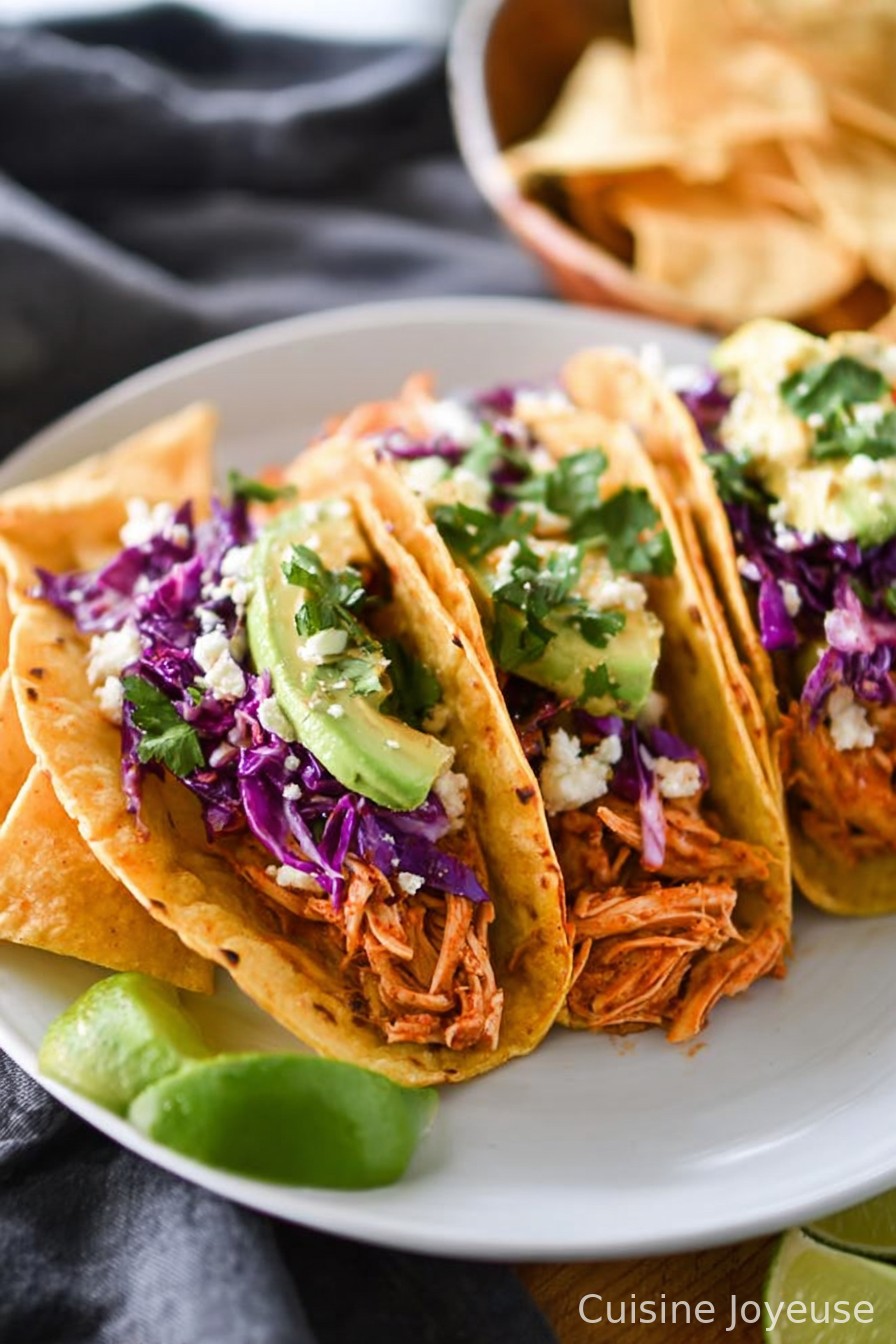 Slow Cooker Honey Chipotle Chicken Tacos