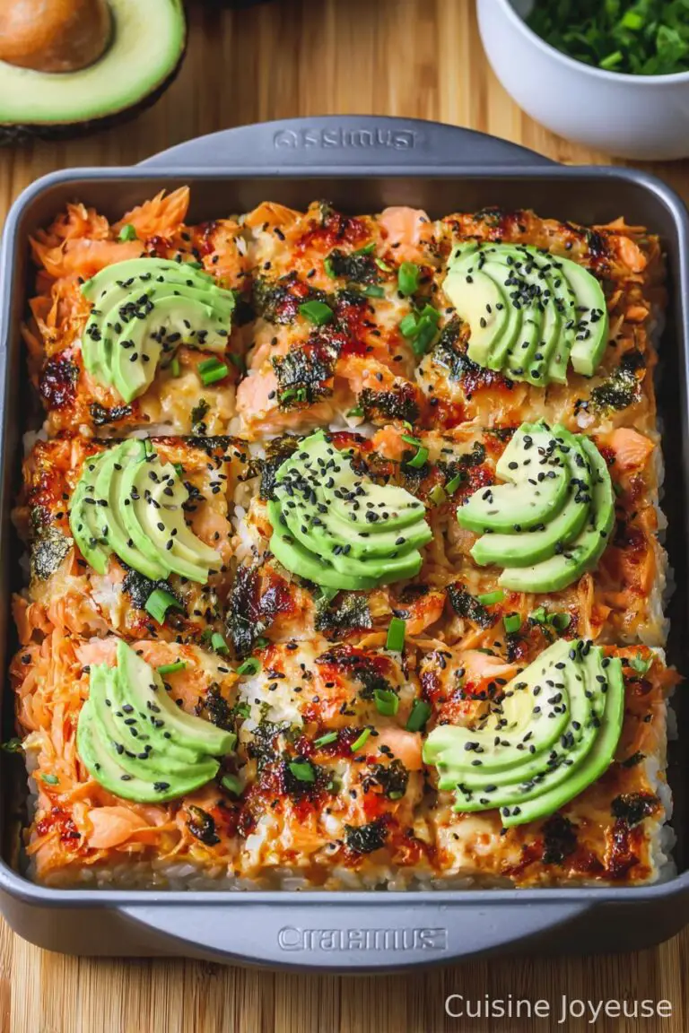 The Best Salmon Sushi Bake