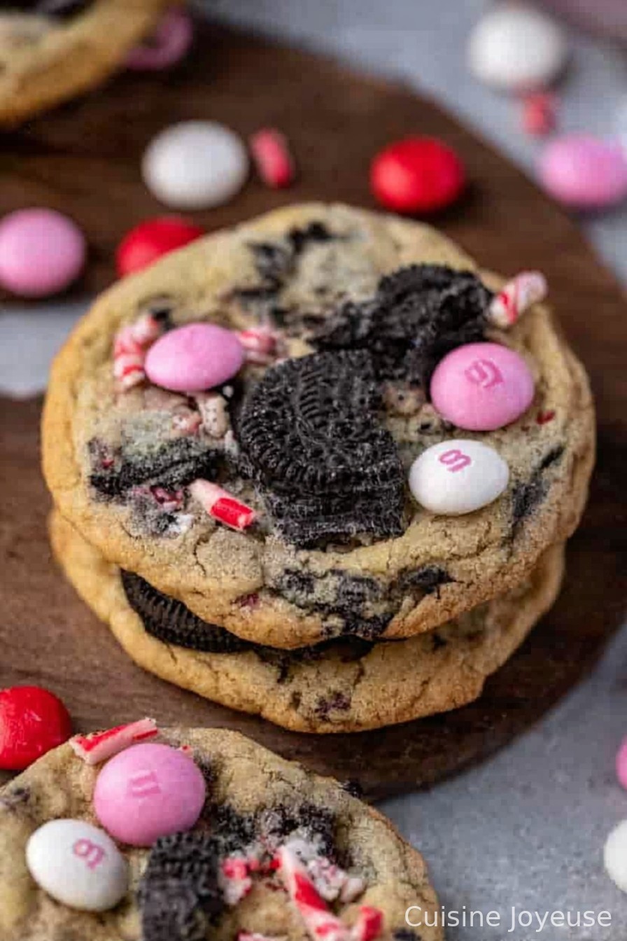 The Best Valentine’s Day Oreo m&m’s Cookies