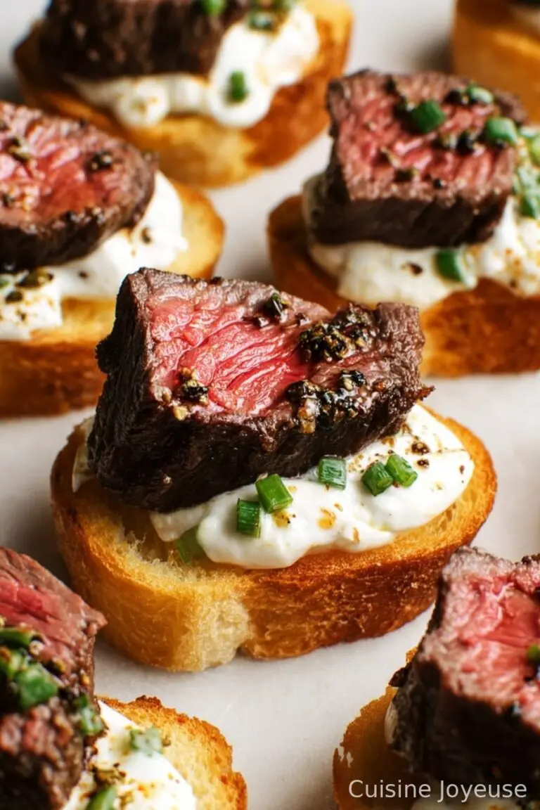 Burrata and Steak Crostini
