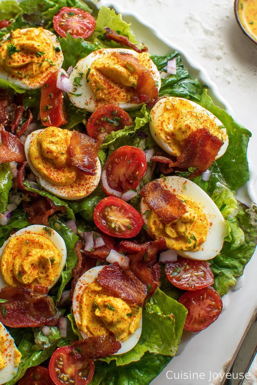 Deviled Egg, Bacon & Tomato Salad with Herb Vinaigrette