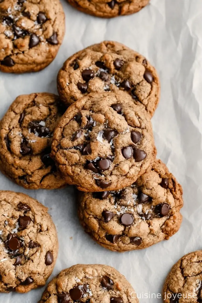 Flourless Peanut Butter Oatmeal Chocolate Chip Cookies