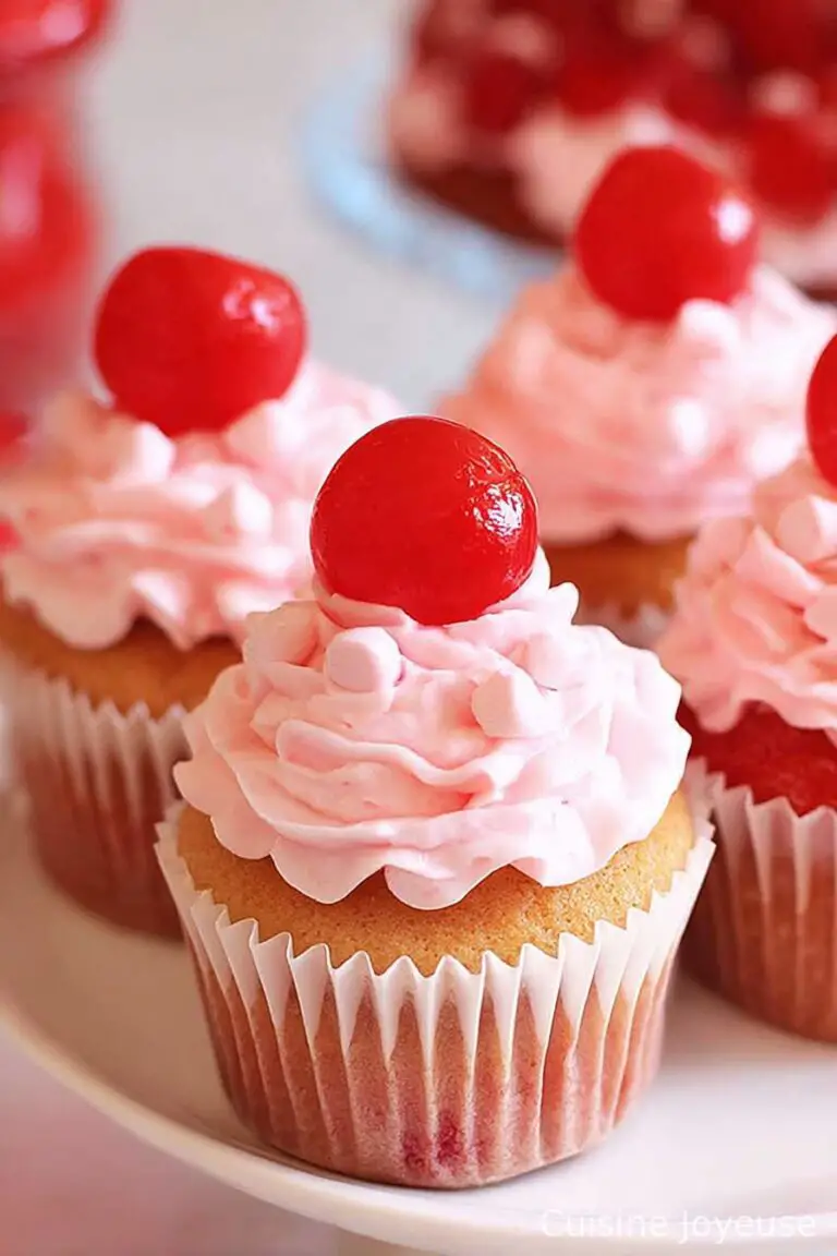 Homemade Cherry Chip Cupcakes