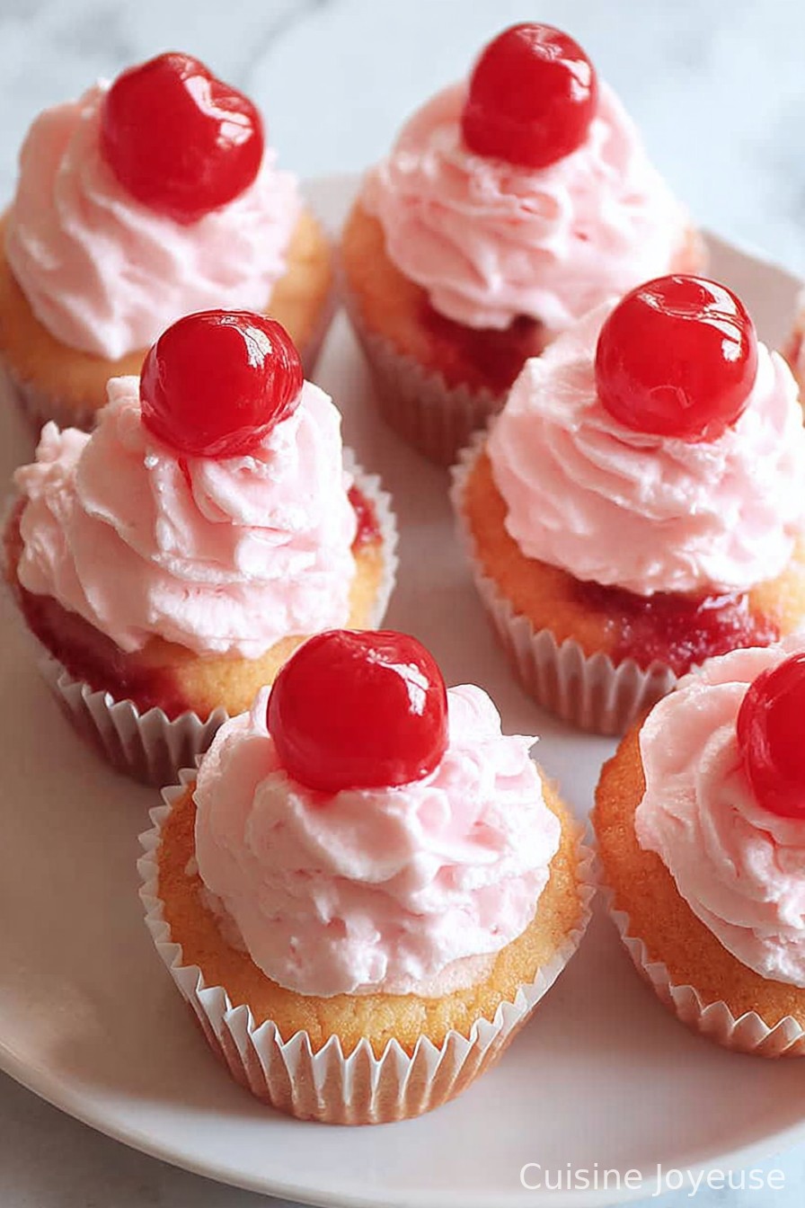 Homemade Cherry Chip Cupcakes