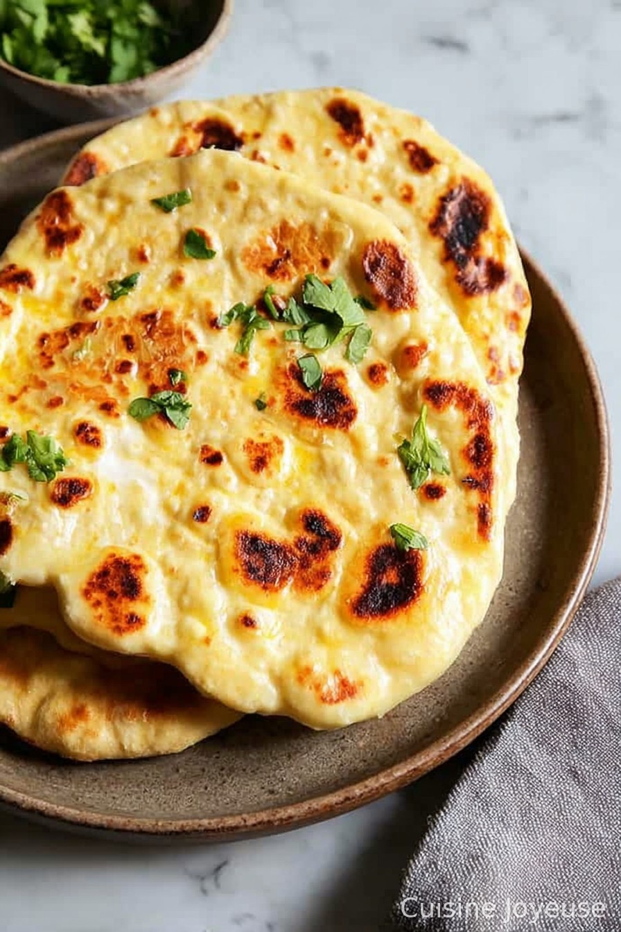 No Yeast Naan Bread (with yoghurt)