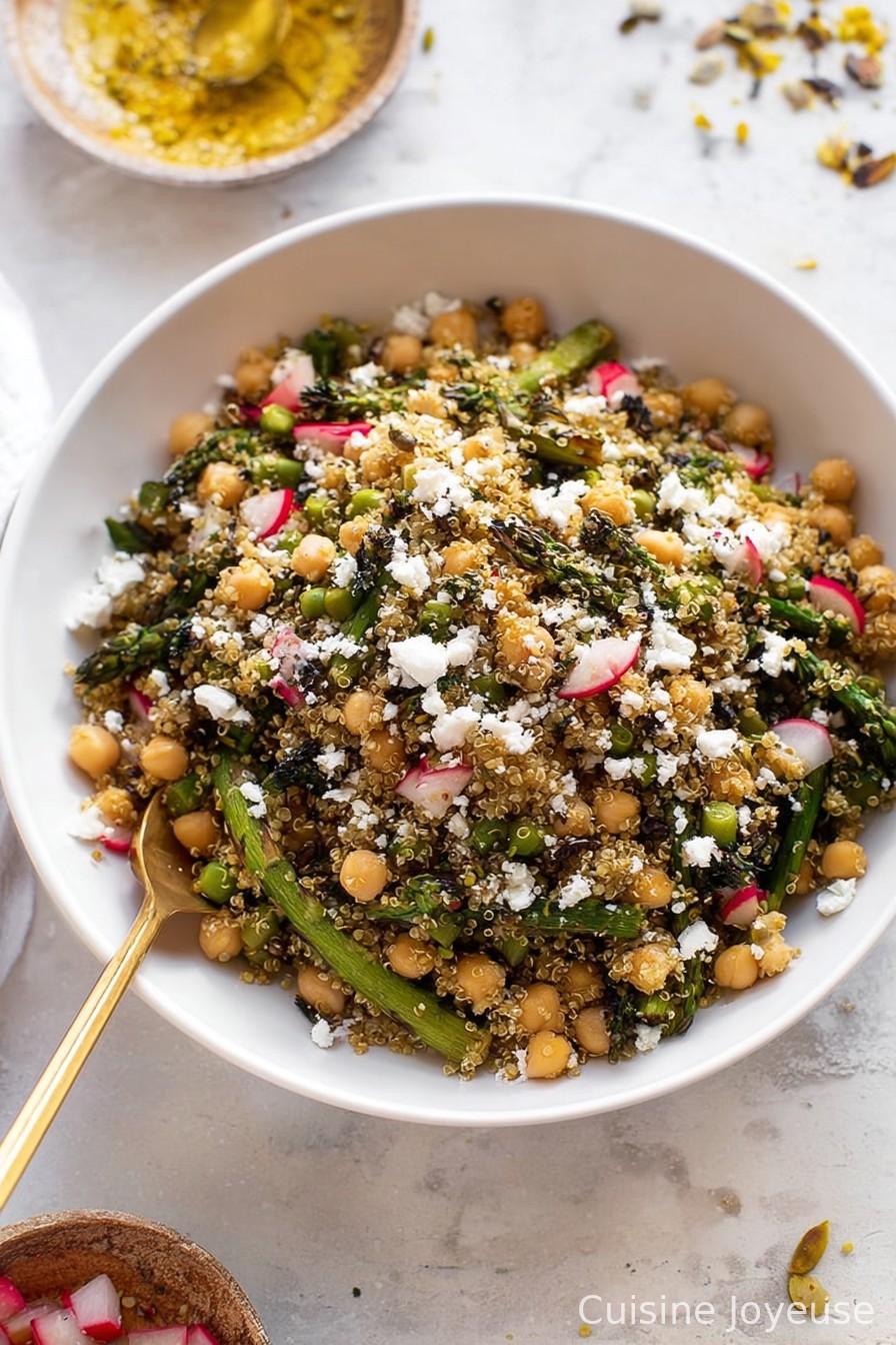 Warm Spring Quinoa Chopped Salad