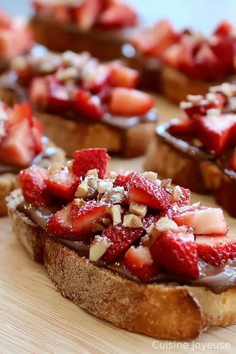 Chocolate Strawberry Bruschetta