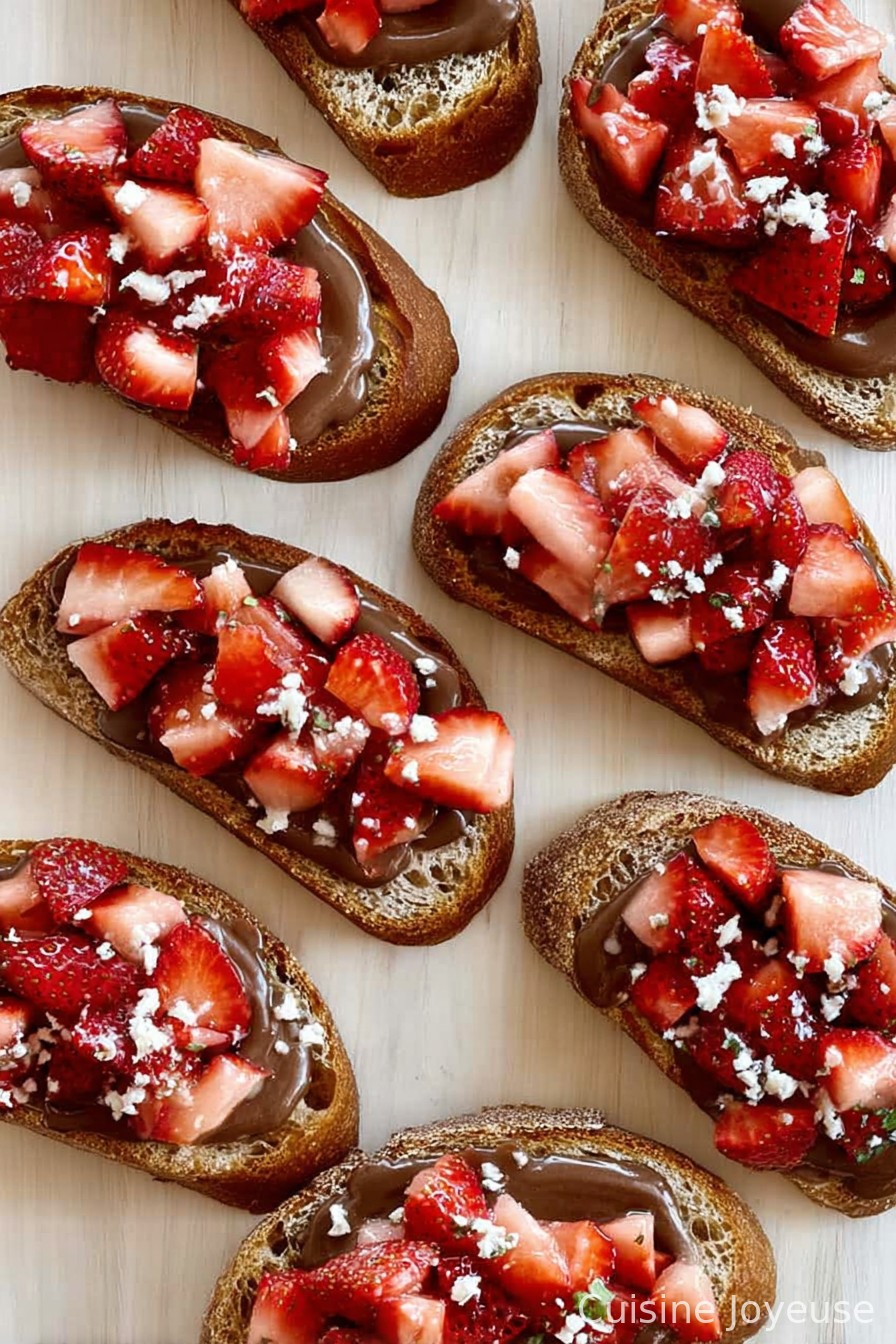 Chocolate Strawberry Bruschetta