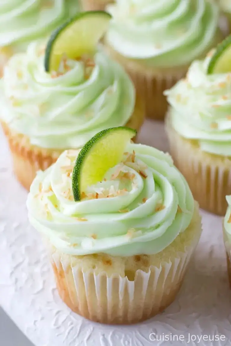 Coconut Cupcakes with Lime Buttercream Frosting