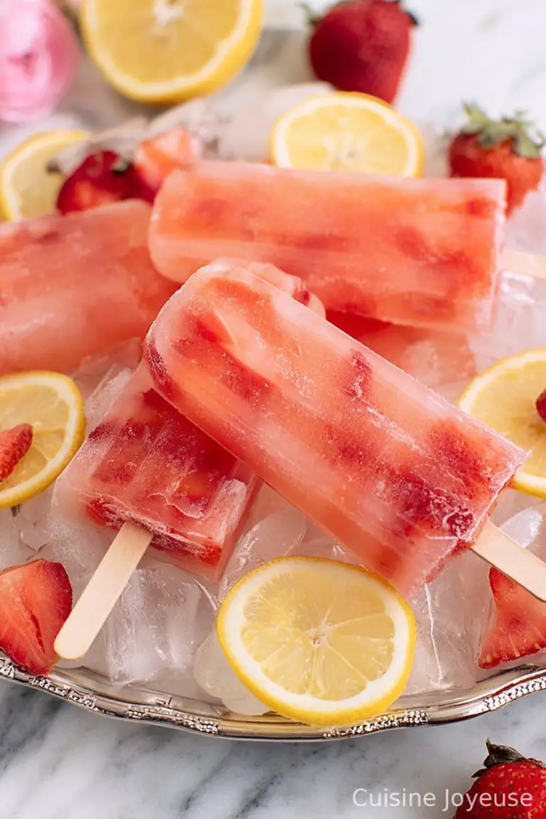 Strawberry Lemonade Popsicles